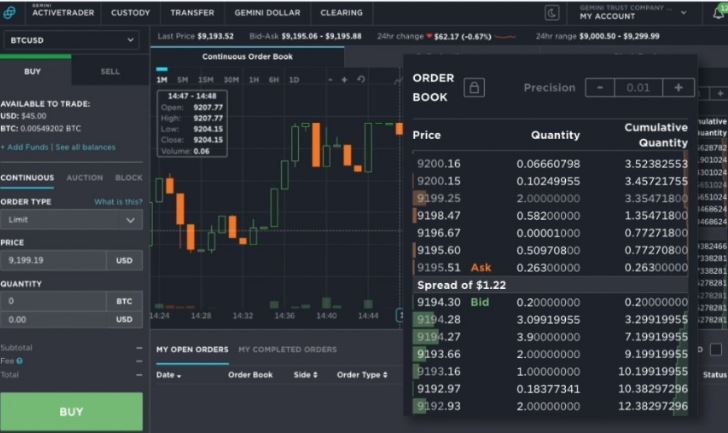 Gemini trading platform