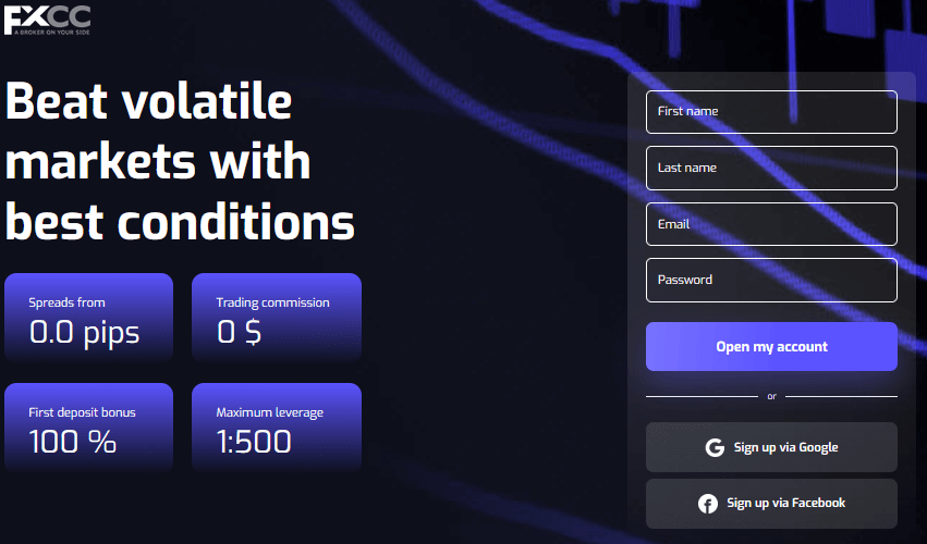 fxcc sign up form